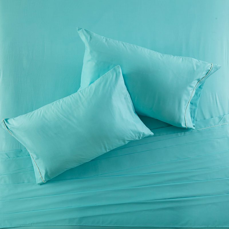 Juego de sábanas en tela 144 hilos aqua - almacenesbrissa