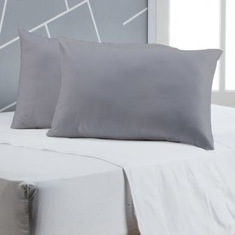 -Juego-de-2-almohadas-en-tela-Microfibra-Gris-oscuro-