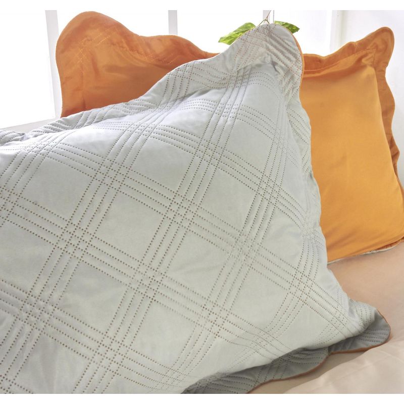 Cubrelecho bicolor verde salvia/miel - almacenesbrissa