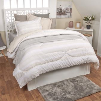 EDREDON-MICRO-ESTAM-EXTRA-DOBLE-RAYAS-GUIONES-TAUPE-CLARO