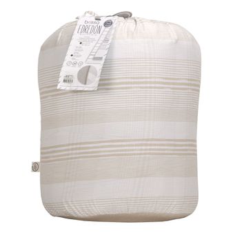 EDREDON-MICRO-ESTAM-EXTRA-DOBLE-RAYAS-GUIONES-TAUPE-CLARO