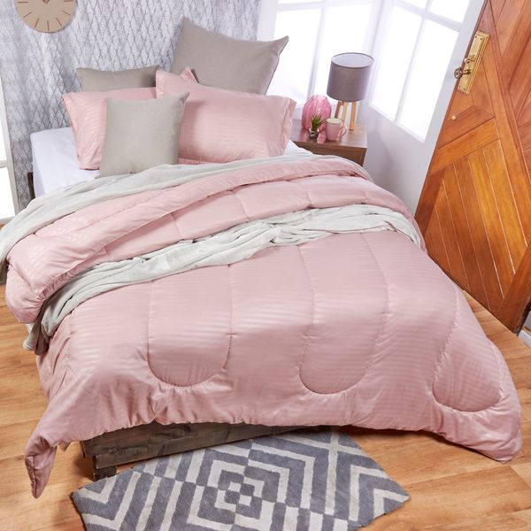 Percepción Dictado amplitud Plumón más fundón para almohada en tela embosada rosa plata -  almacenesbrissa