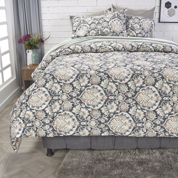 EDREDON-TEXTURA-VELVET-EXTRA-DOBLE-FLORES-VERDE