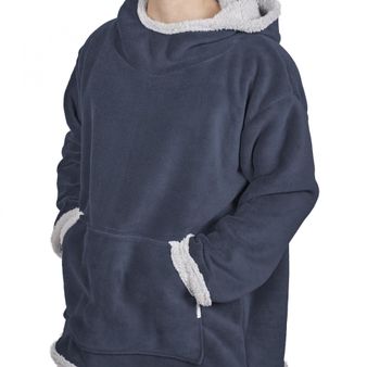 BUZO-POLAR-FLANNEL-OVEJERO-S-M-AZUL-INDIGO-BLANCO-OPTICO