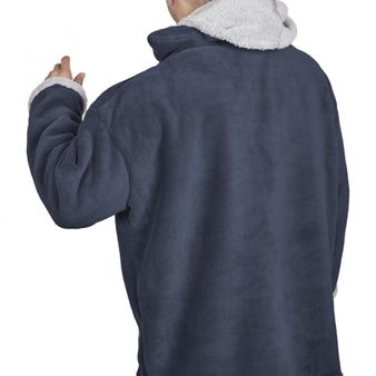 BUZO-POLAR-FLANNEL-OVEJERO-S-M-AZUL-INDIGO-BLANCO-OPTICO