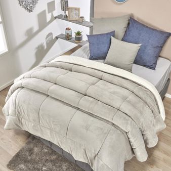COBIJA-FLANNEL-OVEJERO-SENCILLO-GRIS-NIEVE